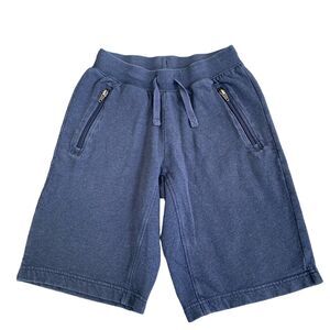 Hanna Anderson Boys Shorts US 10/140 cm Navy Cotton Knit Stretch Elastic Pockets